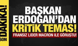 Son dakika... Başkan Erdoğan'dan kritik temas! Macron ile görüştü