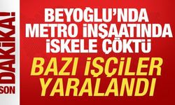 SON DAKİKA! Beyoğlu'ndaki metro inşaatında iskele çöktü, bazı işçiler yaralandı
