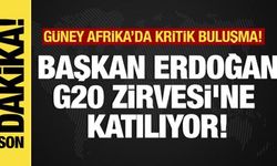 Son dakika...Başkan Erdoğan, G20 Zirvesi'ne katılıyor!