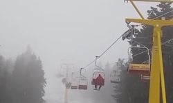 Uludağ'da kar yağışı: Beyaza büründü!