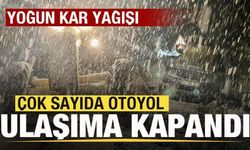 Yoğun kar yağışı! Her yer beyaza büründü! Çok sayıda otoyol trafiğe kapandı