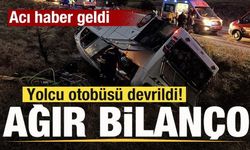 Yolcu otobüsü devrildi! Acı haebr geldi! Ağır bilanço