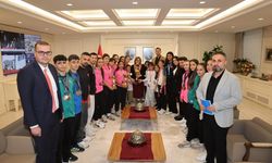 Spor şehri Gaziantep'in şampiyonlarından Başkan Şahin'e ziyaret