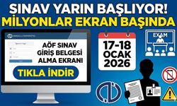 AÖF Sınav Giriş Belgesi Alma Ekranı: Sınav Yarın Başlıyor!