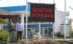 Amasya'da Akaryakıt İstasyonunda Ücretsiz Sıcak Duş Hizmeti