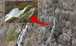 Gümüşhane'de Nisan Ayında Ortaya Çıkan Doğa Harikası: Dağın İçinden Fışkıran Sular