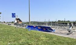 Kamyonun Açık Kalan Damperi EDS Direğine Çarptı