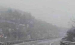 Karabük-Çerkeş Yolunda Nisan Ayında Kar Yağışı Etkili Oldu