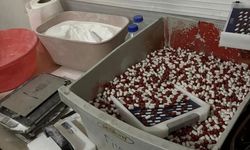 Mersin'de Sentetik Ecza Üretim Tesisine Operasyon: Binlerce Hap ve Ham Madde Ele Geçirildi