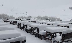 Uludağ'da Nisan Sonunda Yeniden Kar Manzarası