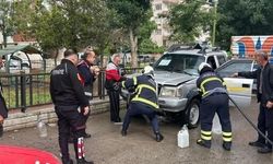 Siirt'te Park Halindeki Pikap Motorundan Alev Aldı
