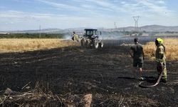 Balıkesir Gönen'de 24 Dönüm Arpa Tarlasında Yangın