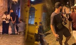 Galata'da Turistlere Yönelik 'Fırça Düşürme' Dolandırıcılığı Kamerada