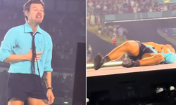 Harry Styles, Sıcaklık Rekoru Kırılan Londra'da Konser Sırasında Yere Düştü