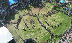 2 bin rakımlı festivalde dev halka dikkat çekti