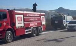 Afyonkarahisar'da Otluk Alandaki Yangın TOMA ve İtfaiye Ekipleriyle Söndürüldü