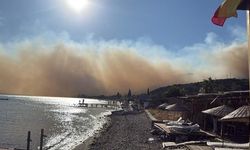 Ayvacık'taki Orman Yangınına Müdahale Sürüyor, Sahildeki İşletmeler Tahliye Edildi