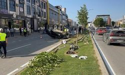 Bursa İnegöl'de Takla Atan Otomobilde 2 Kişi Yaralandı