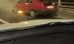 Eskişehir'de Köprü Üzerinde Tofaş Otomobilde Yangın