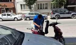 Eskişehir'de Plakasız Elektrikli Motosiklet Kullanan Sürücüye Ceza