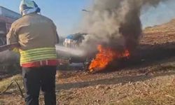 Hatay'da Tarla Sürerken Traktör Alev Aldı