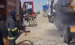 Mardin Derik'te Tanker Yangını Kontrol Altına Alındı