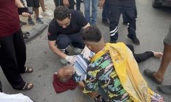 Mersin'de motosikletin çarptığı yaşlı adam ağır yaralandı