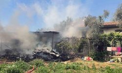 Muğla'da Saman Balyası Yangını Eve Sıçradı