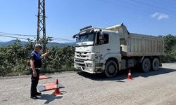 Ordu'da ağır tonajlı araçlara yönelik sıkı denetim: 11 araca ceza kesildi