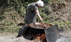 Ordu'da Geleneksel Yöntemle Dut Pekmezi Hazırlığı