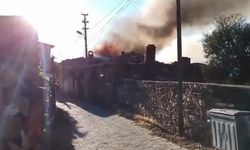 Salihli Kemer Mahallesi'nde Tarihi Evde Çıkan Yangın Korkuttu