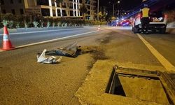 Tekirdağ'da Açık Rögar Kapağına Çarpan Otomobil 200 Metre Sürüklendi