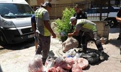 Antalya Kepez'de son kullanma tarihi olmayan 152 kilo et ve 20 bidon turşu ele geçirildi