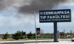 Cerrahpaşa Hastanesi Bahçesinde Yangın Çıktı, Ekipler Müdahale Ediyor