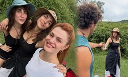 Eşiyle boşanma aşamasında olan Deniz Baysal dizi arkadaşlarıyla kampa çıktı