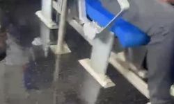 Girne açıklarında alabora olan geminin batış anına ait görüntüler