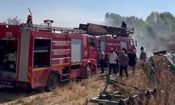 Kütahya Tavşanlı'da samanlık yangını: 400 balya saman kül oldu