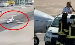 Milano Linate Havalimanı'nda Özel Jet ile Yer Hizmetleri Aracı Çarpıştı