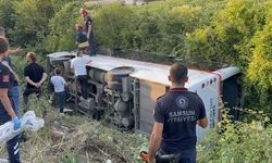Samsun Çarşamba'da Özel Halk Otobüsü Devrildi: 21 Yaralı