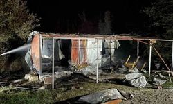 Samsun Kavak'ta Bağ Evi Olarak Kullanılan Konteyner Yangında Küle Döndü