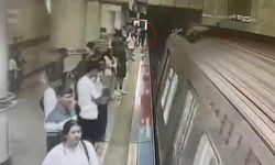 Şişli'de Görme Engelli Enes G.'nin Metro Raylarına Düşme Anı Kamerada