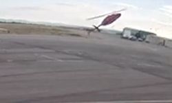Helikopterin Kalkış Anında Düşüşü Kameraya Yansıdı
