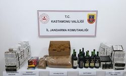 Kastamonu'da 10 litre sahte içki ve kaçak tütün ele geçirildi