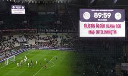 Konyaspor-Filistin dostluk maçında 89.59'da karşılaşma durduruldu