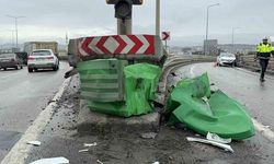 Samsun'da Viyadükte Meydana Gelen Trafik Kazasında Maddi Hasar Oluştu