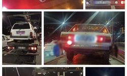 Trabzon Ortahisar'da trafik güvenliğini tehlikeye atan araçlara 103 bin lira ceza