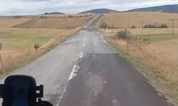 Yozgat'ta Kadışehri-Sulusaray yolunda trafik kazası cep telefonu kamerasına yansıdı