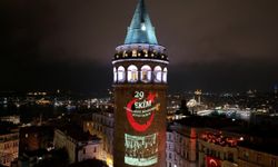 Galata Kulesi, Cumhuriyetin 103. Yılında Atatürk Fotoğraflarıyla Aydınlatıldı