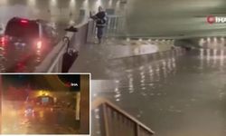 İstanbul Tuzla ve Pendik'te Sağanak Sonrası Araçlar Suda Mahsur Kaldı