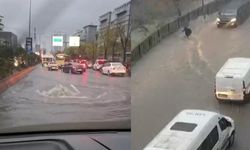 İstanbul'da sağanak nedeniyle yollar su altında kaldı, bir kadın sürüklendi